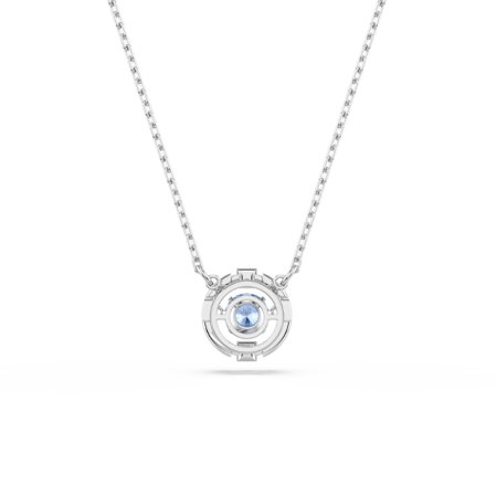 Resim Una Kolye, Yuvarlak kesim, Mavi, Rodyum kaplama