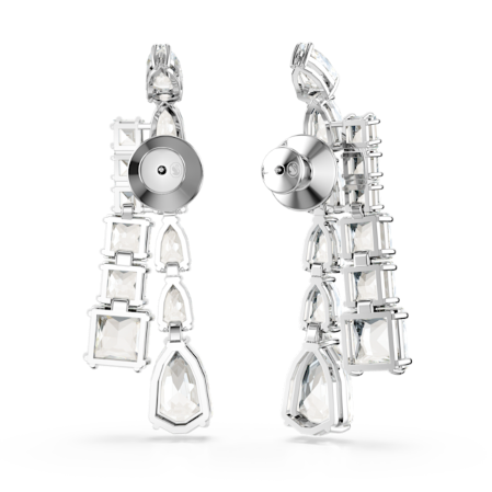 Resim Matrix damla küpeler, Karışık kesimler, Beyaz, Rodyum kaplama