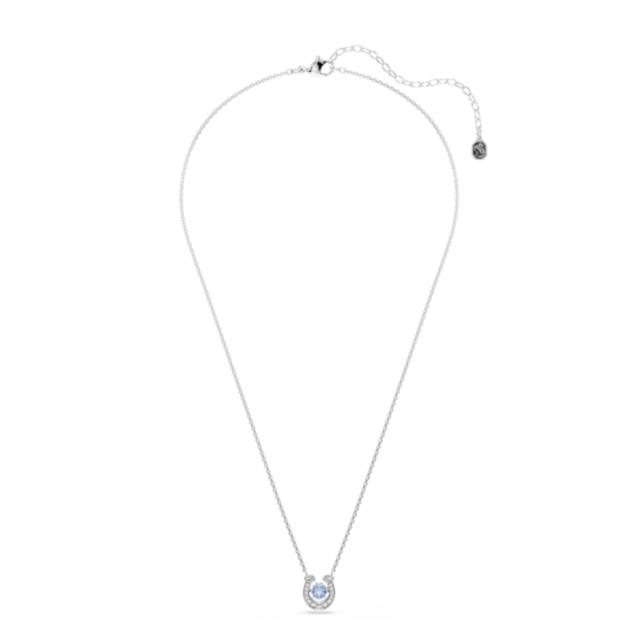 Resim Symbolica Kolye, Yuvarlak kesim, Pavé, At Nalı, Mavi, Rodyum kaplama