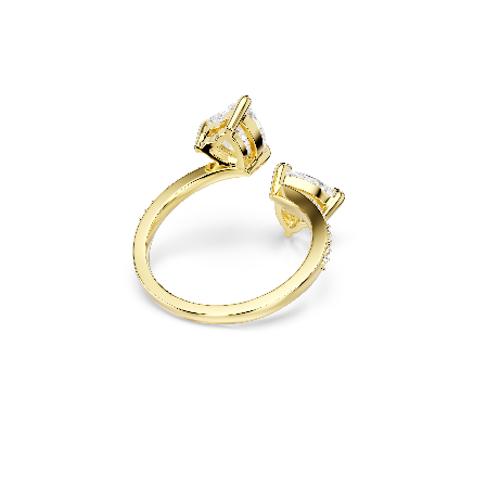 Resim Mesmera Attract Açık Yüzük, Kalp kesim, Pavé, Kalp, Beyaz, Altın rengi kaplama