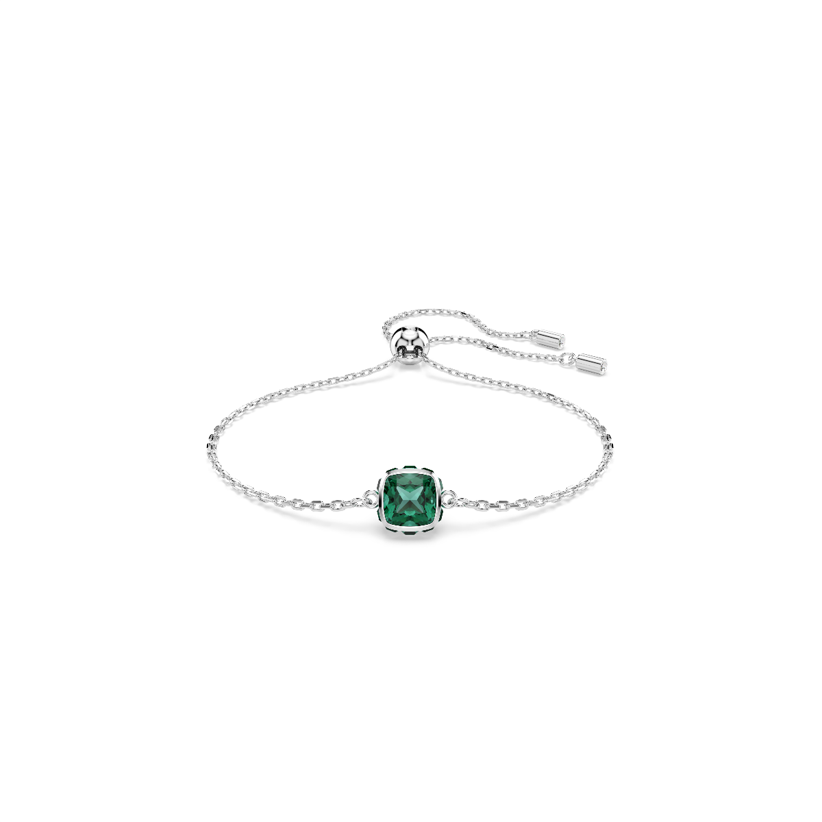 Resim Birthstone Bileklik, Kare kesim, Mayıs, Yeşil, Rodyum kaplama
