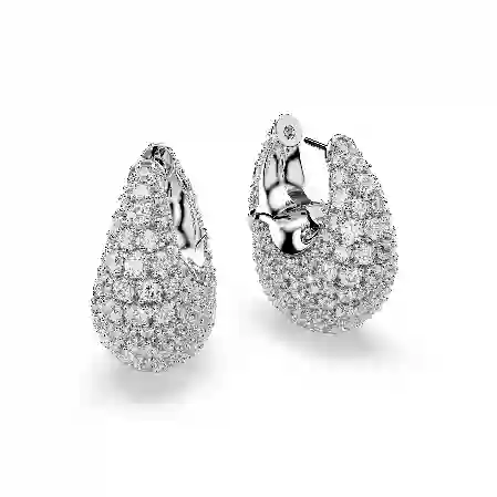 Resim Sublima Küpeler, Büyük, Beyaz, Rodyum kaplama