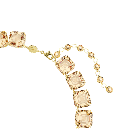 Resim Millenia Tennis kolye, Sekizgen kesim, Caramel, Altın rengi kaplama