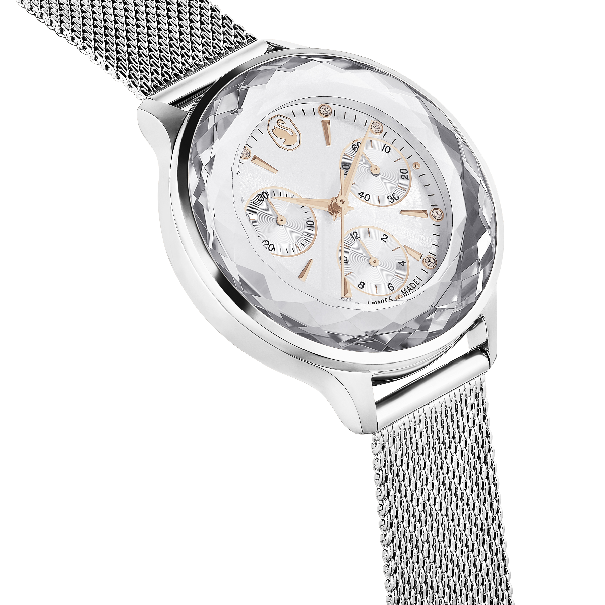 Resim Nova Chrono Saat, İsviçre Üretimi, Metal bileklik, Gümüş Rengi, Paslanmaz çelik