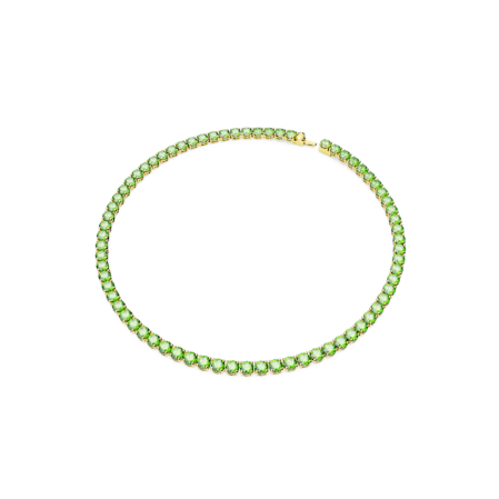 Resim Matrix Tennis Kolye, Yuvarlak kesim, Orta, Yeşil, Altın rengi kaplama