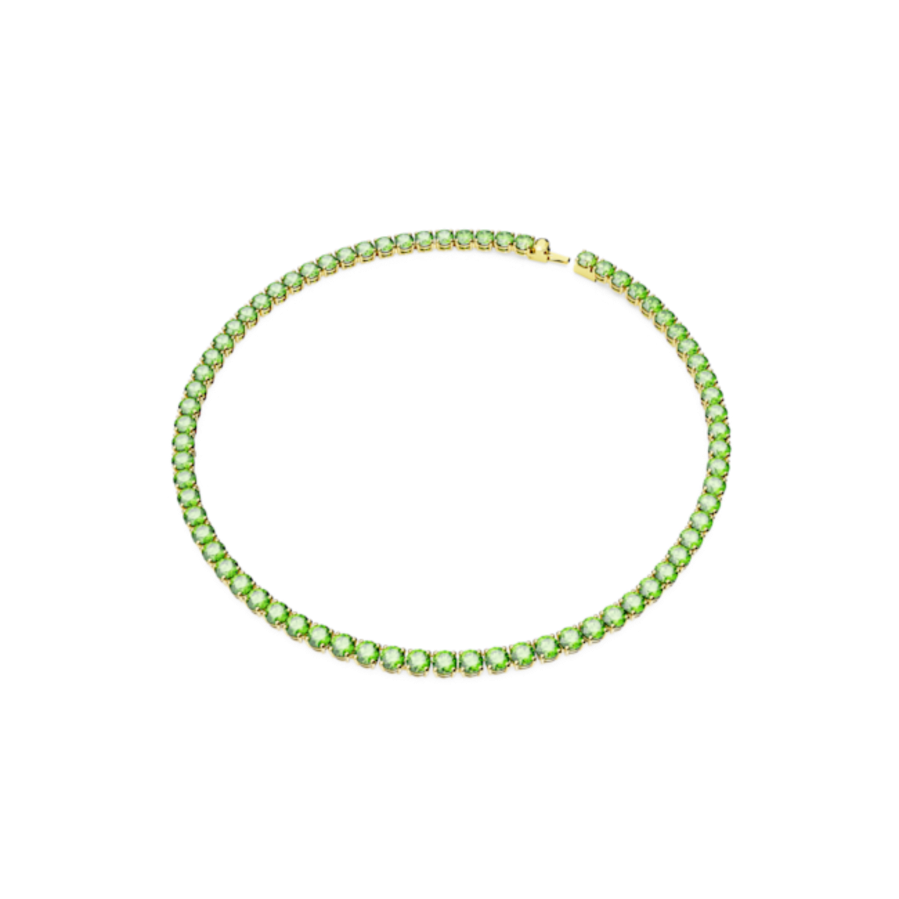 Resim Matrix Tennis Kolye, Yuvarlak kesim, Orta, Yeşil, Altın rengi kaplama