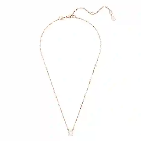 Resim Stilla Attract Kolye, Kare kesim, Beyaz, Pembe altın rengi kaplama