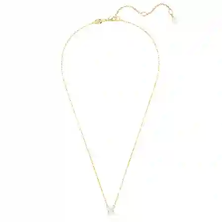 Resim Stilla Attract Kolye, Kare kesim, Beyaz, Altın rengi kaplama