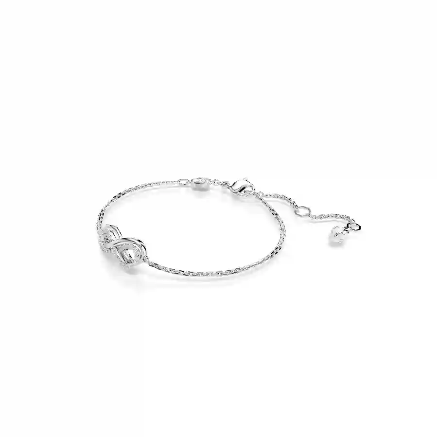 Resim Hyperbola Bileklik, Infinity, Beyaz, Rodyum kaplama