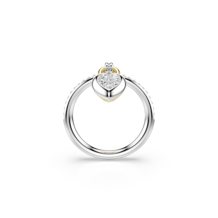 Resim Idyllia Motif Yüzük, Karışık kesimler, Kalp, Çok renkli, Karışık metal yüzey