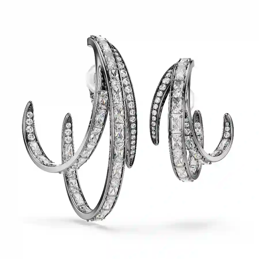 Resim The Vienna Collection Kulak Kelepçesi Seti (3), Tüy, Rutenyum kaplama