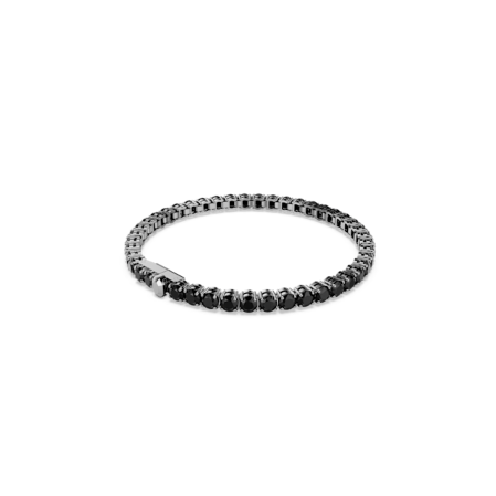 Resim Matrix Tennis bileklik, Yuvarlak kesim, Siyah, Rutenyum kaplama