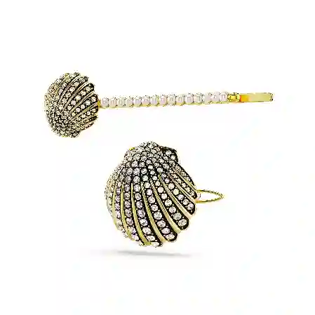 Resim Idyllia Saç İğnesi, Set (2), Deniz Kabuğu, Beyaz, Karışık metal yüzey