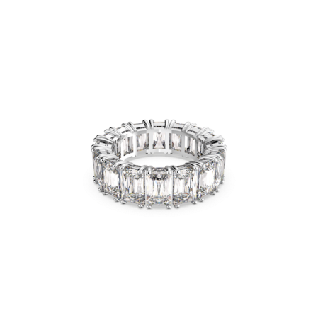 Resim Vittore Yüzük, Dikdörtgen kesim, Beyaz, Rodyum kaplama