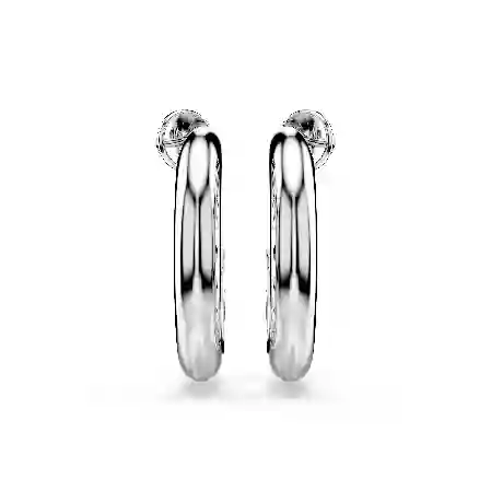 Resim Sublima halka küpeler, Beyaz, Rodyum kaplama