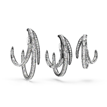 Resim The Vienna Collection Kulak Kelepçesi Seti (3), Tüy, Rutenyum kaplama