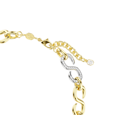 Resim Dextera Kolye, Yuvarlak kesim, Zincir, Beyaz, Karışık metal yüzey