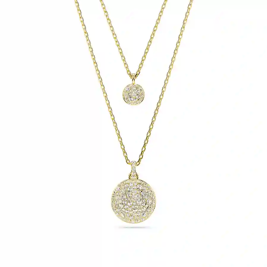 Resim Meteora Katlı Kolye, Beyaz, Altın rengi kaplama