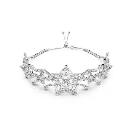 Resim Stella Gerdanlık, Yıldız, Beyaz, Rodyum kaplama