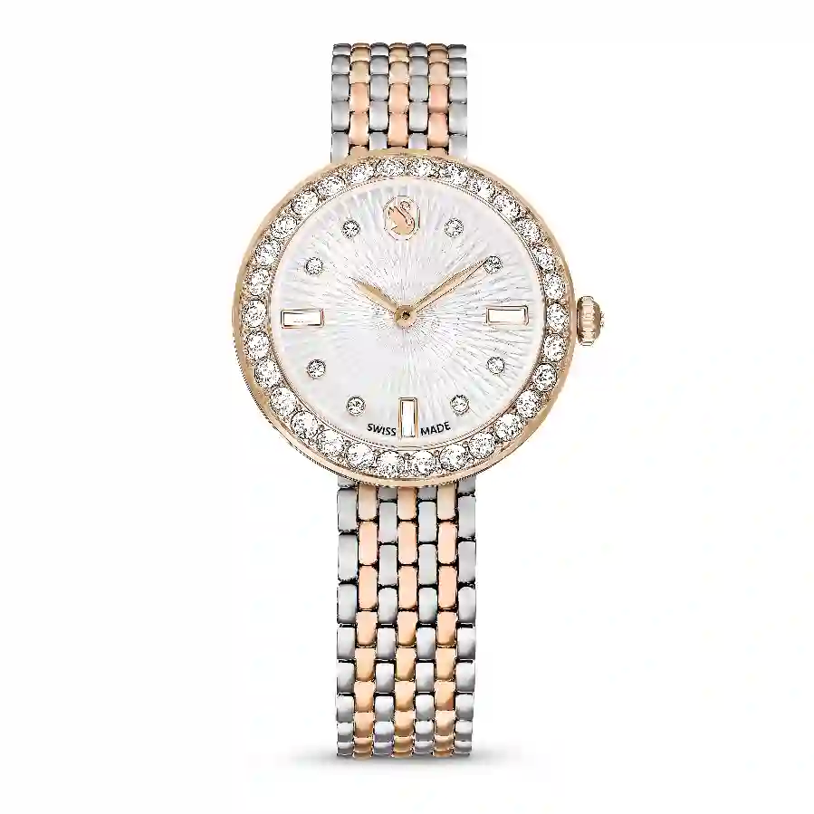 Resim Certa Saat, İsviçre Üretimi, Metal bileklik, Rose Altın tonu, Karışık metal yüzey