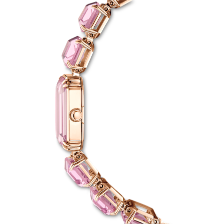 Resim Saat, Sekizgen kesim bileklik, Pembe, Pembe altın rengi yüzey