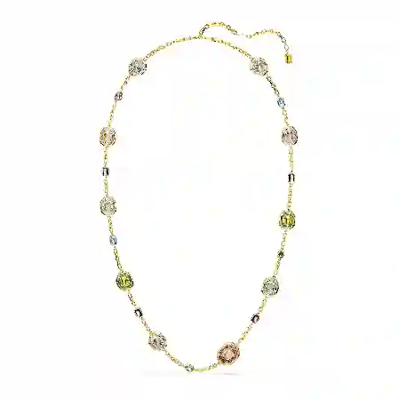 Resim Chroma Dizi Kolye, Sekizgen kesim, Çok renkli, Altın rengi kaplama