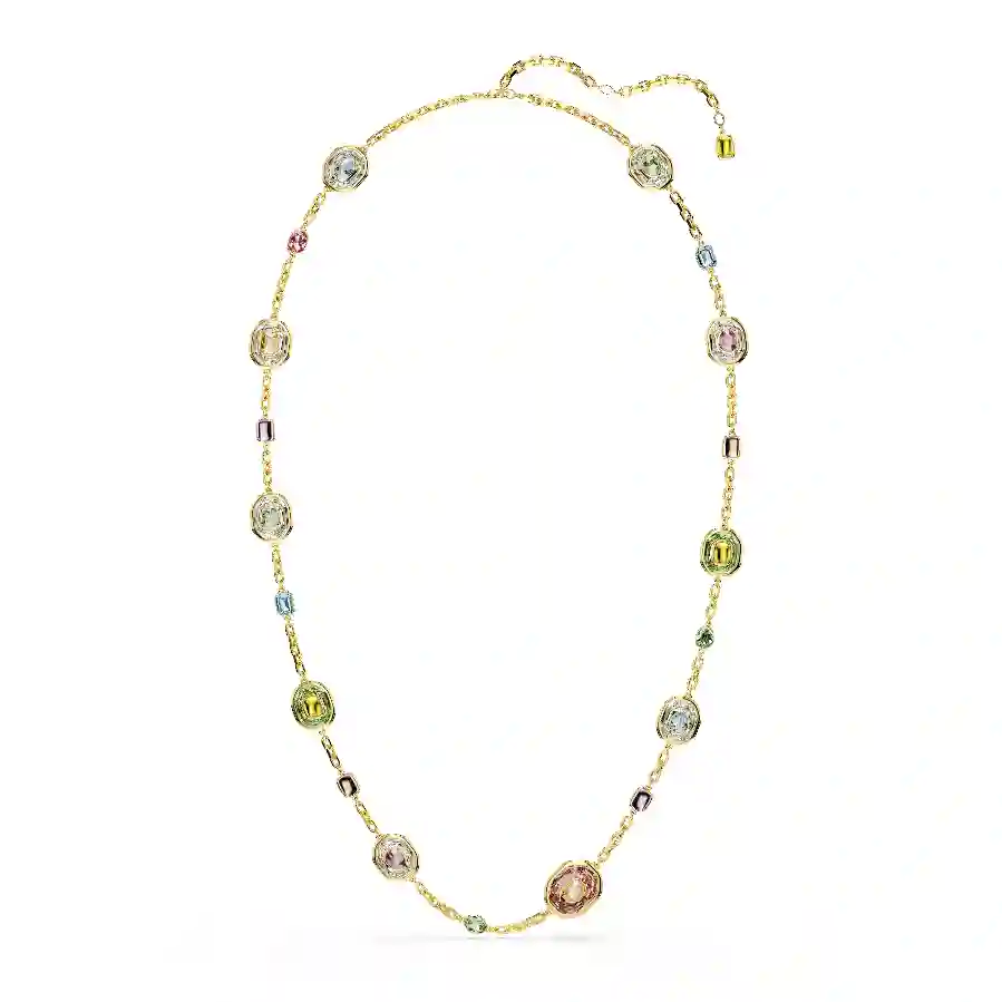 Resim Chroma Dizi Kolye, Sekizgen kesim, Çok renkli, Altın rengi kaplama