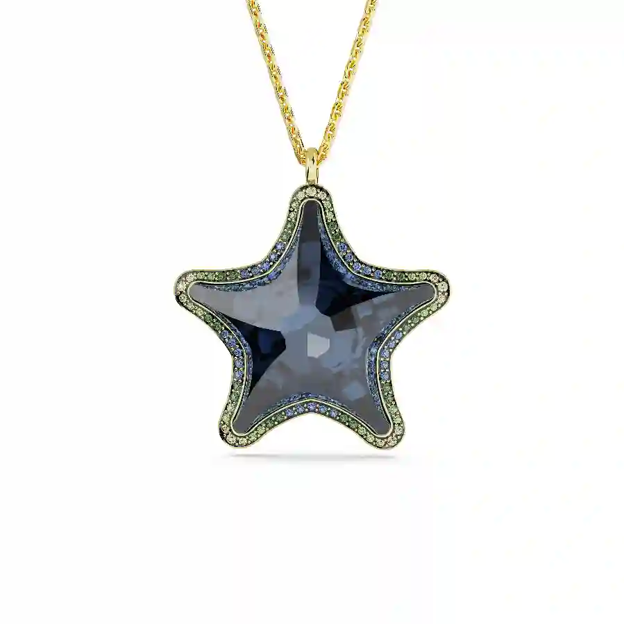 Resim Idyllia SCS Kolye, Denizyıldızı, Mavi, Altın rengi kaplama