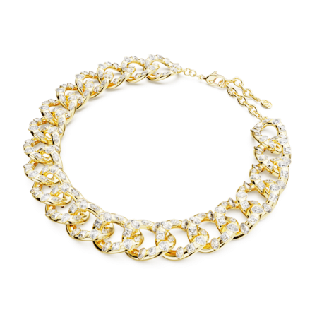 Resim Dextera Kolye, Çarpıcı, Karışık kesim, Büyük, Beyaz, Altın rengi kaplama