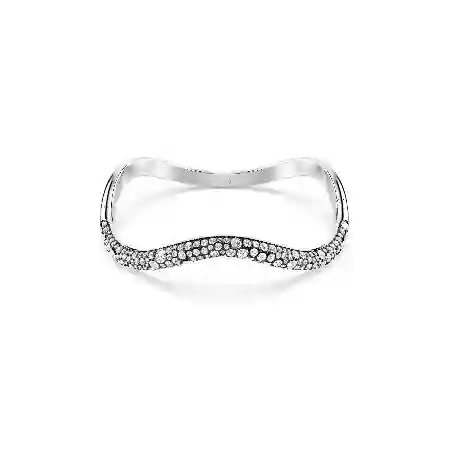 Resim Sublima Bileklik, Yuvarlak kesim, Beyaz, Rodyum kaplama