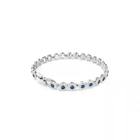 Resim Una Angelic Tennis bileklik, Yuvarlak kesim, Mavi, Rodyum kaplama