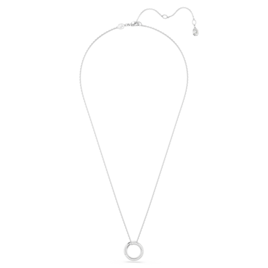 Resim Dextera Kolye, Pavé, Beyaz, Rodyum kaplama