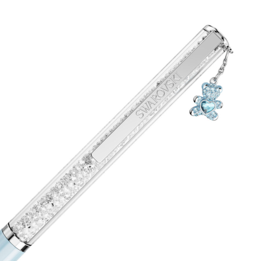 Resim Crystalline Tükenmez Kalem, Ayıcık, Mavi, Mavi lakeli, krom kaplama