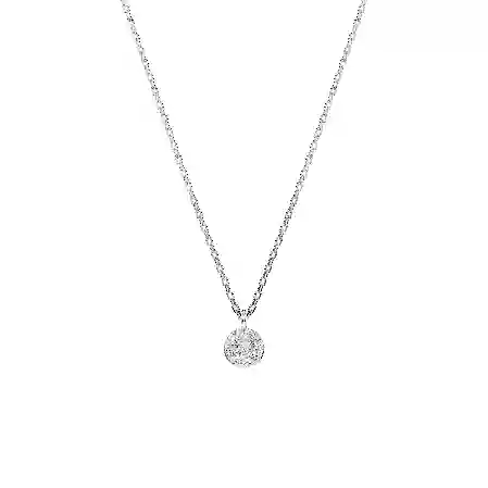 Resim Meteora Katlı Kolye, Beyaz, Rodyum kaplama