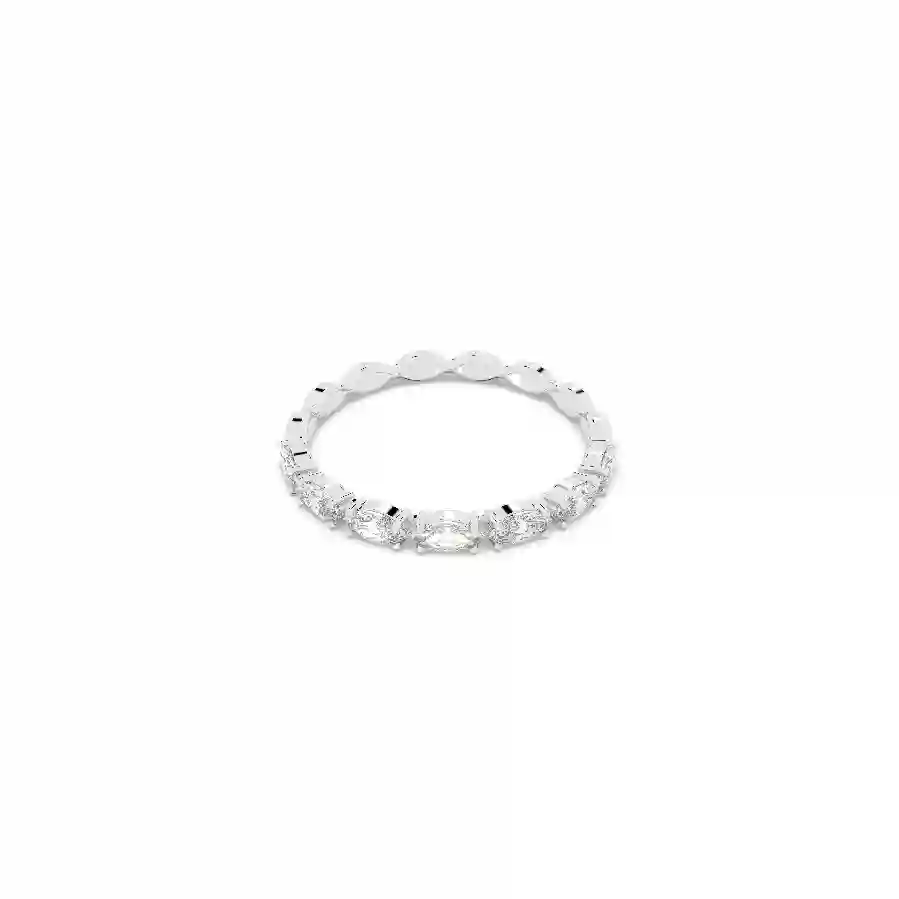 Resim Vittore Yüzük, Markiz kesim, Beyaz, Rodyum kaplama