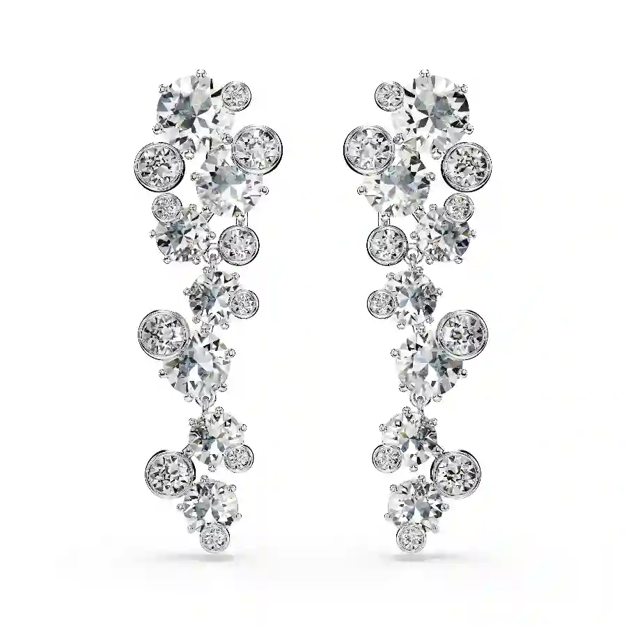 Resim Constella damla küpeler, Karışık kesimler, Beyaz, Rodyum kaplama