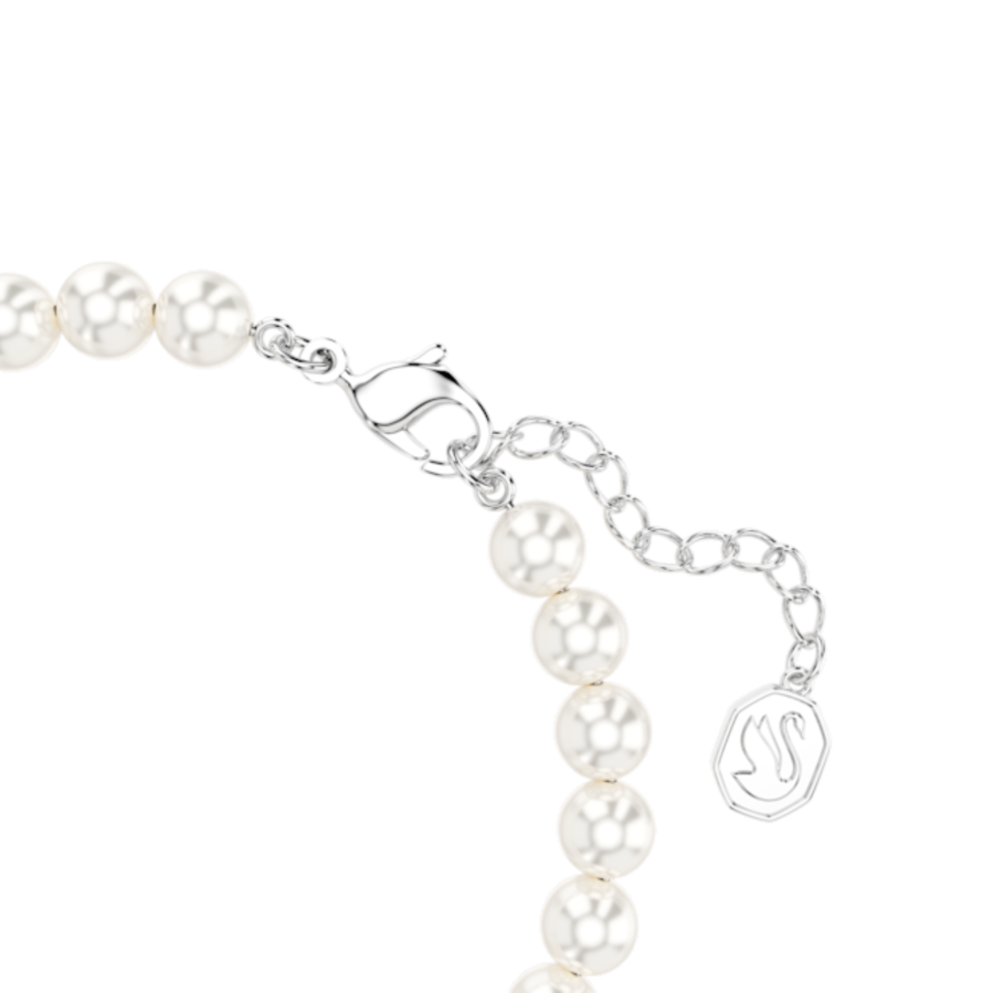 Resim Swarovski Remix Collection Strand, Kristal inci, Beyaz, Rodyum kaplama