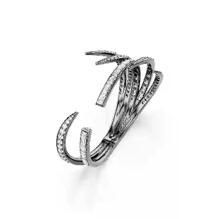 Resim The Vienna Collection Bileklik, Tüy, Beyaz, Rutenyum kaplama