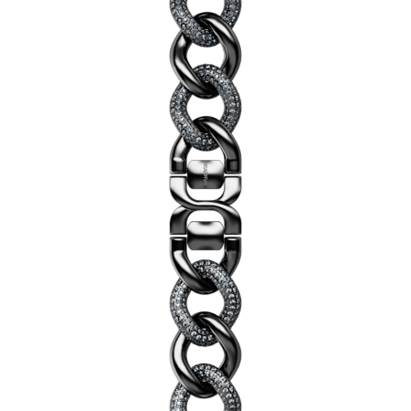Resim Sparkling Zincir kordon, Apple Watch® 40 mm ve 41 mm ile uyumlu, Siyah, Siyah yüzey