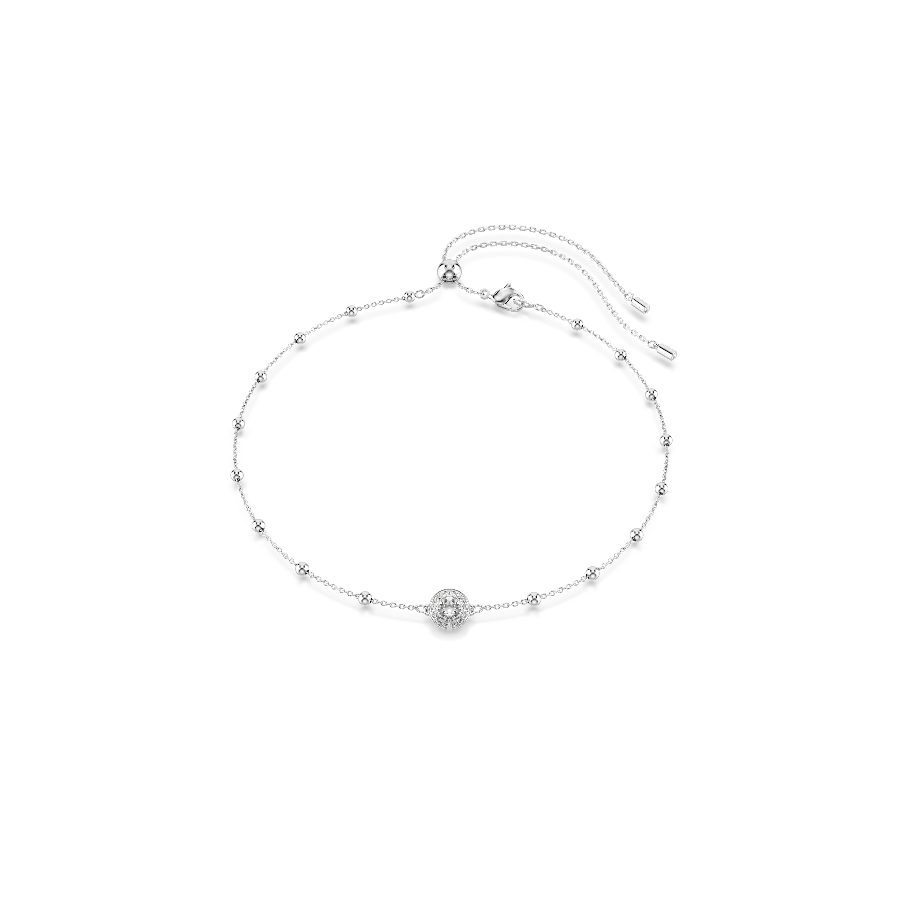 Resim Una Angelic Kolye, Yuvarlak kesim, Çift taraflı motifler, Beyaz, Rodyum kaplama