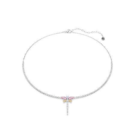 Resim Ariana Grande x Swarovski Tennis Y kolye, Karışık kesimler, Yusufçuk, Çok renkli, Rodyum kaplama