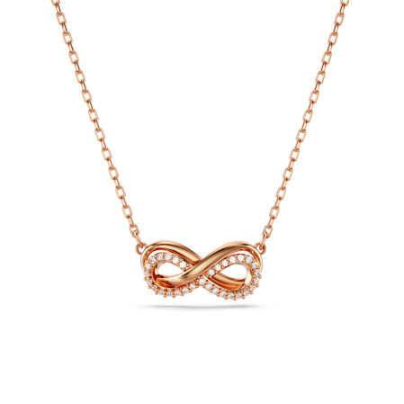 Resim Hyperbola Kolye, Pavé, Infinity, Beyaz, Pembe altın rengi kaplama