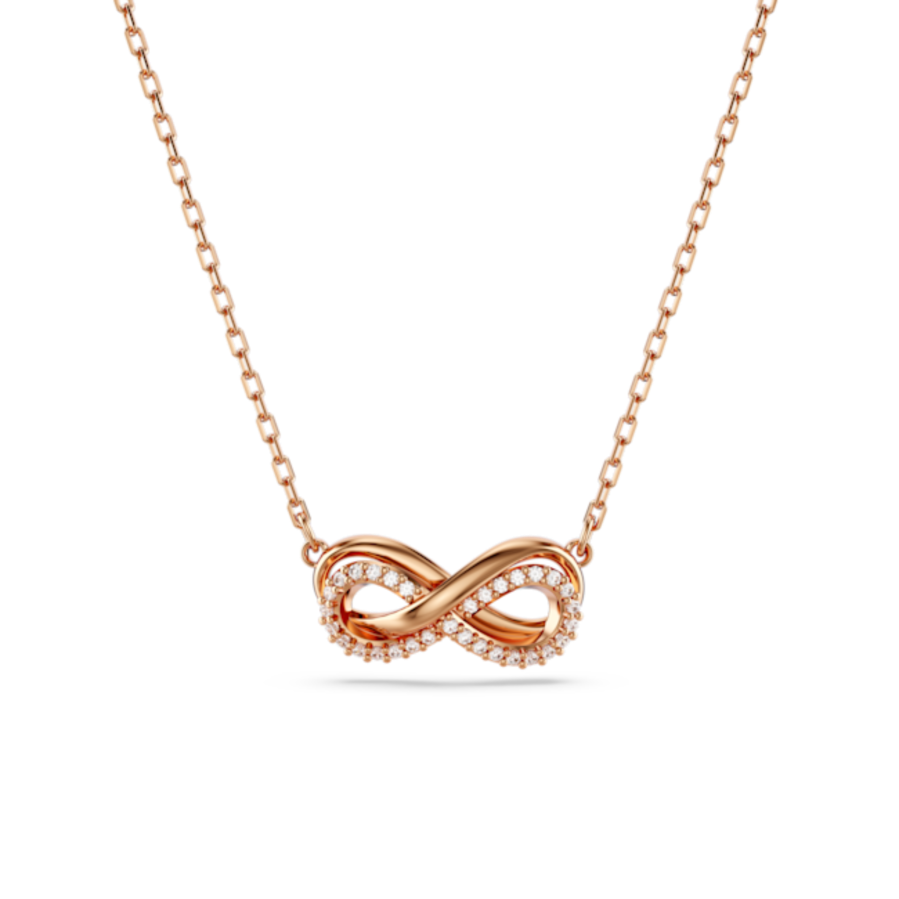 Resim Hyperbola Kolye, Pavé, Infinity, Beyaz, Pembe altın rengi kaplama