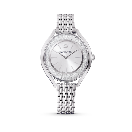 Resim Crystalline Aura Saat, İsviçre Üretimi, Metal bileklik, Gümüş Rengi, Paslanmaz çelik