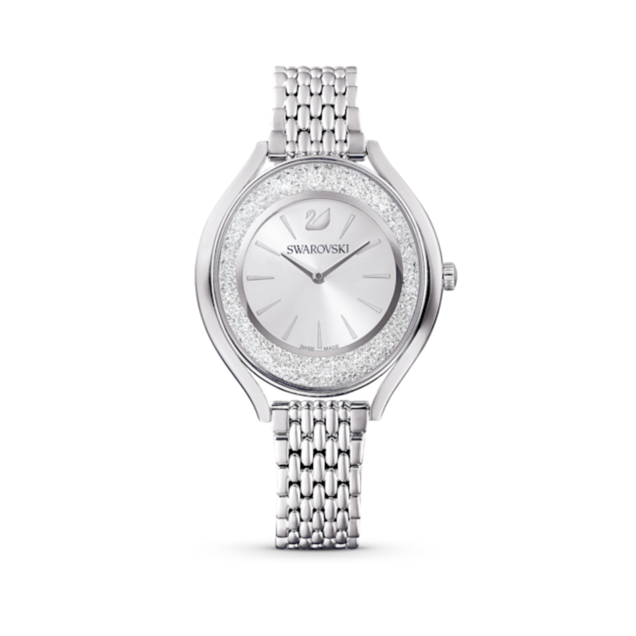 Resim Crystalline Aura Saat, İsviçre Üretimi, Metal bileklik, Gümüş Rengi, Paslanmaz çelik