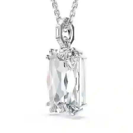 Resim Millenia Kolye, Sekizgen kesim, Beyaz, Rodyum kaplama