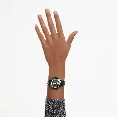 Resim Octea Moon Saat, İsviçre Üretimi, Ay, Metal bileklik, Siyah, Siyah yüzey