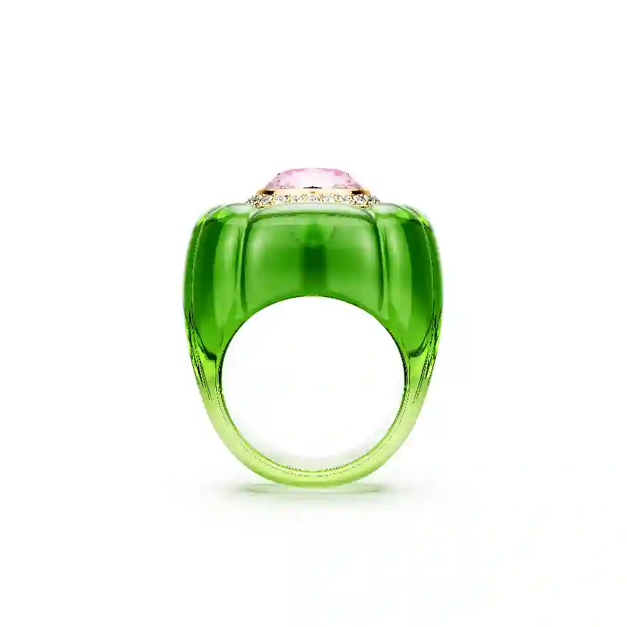 Resim Dulcis Kokteyl Yüzüğü, Yastık kesim, Pavé, Çok renkli