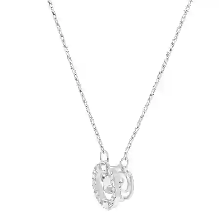 Resim Swarovski Sparkling Dance Kolye, Yuvarlak kesim, Beyaz, Rodyum kaplama