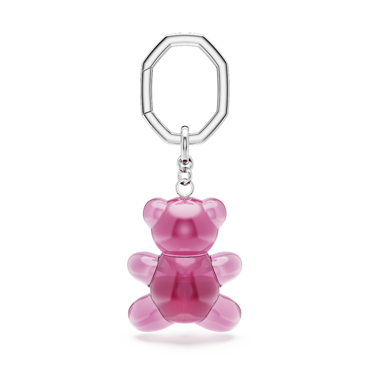 Resim Teddy Anahtarlık, Ayıcık, Pembe, Rodyum kaplama